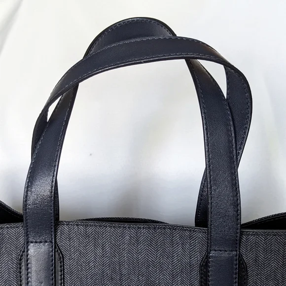 Trussardi 1911 Oversized Black & Gray Tote Bag Italy - Picture 5 of 13